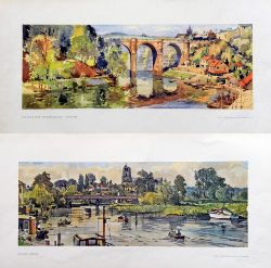 Pair of loose Carriage Prints `The River Nidd, Knaresborough, Yorkshire` by Jack Merriott, from