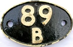 Shedplate 89B, Brecon until November 1959 then Croes Newydd until September 1963.bOn the back in