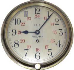 Pullman Clock with the name IRIS on the silvered face. Pullman Composite Car `IRIS` was built by the