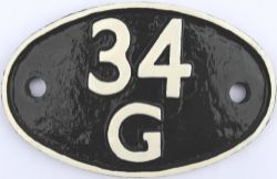Shedplate 34G - Finsbury Park from April 1960 to May 1973. Believed to be ex Deltic locomotive.