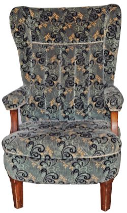 Pullman upholstered arm chair in good original condition with what appears to be the original