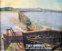 BR Poster `Tay Bridge - See Scotland By Train` by Terence Cuneo, Q/R size. A most evocative image of
