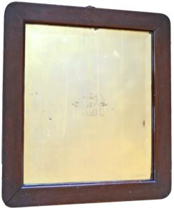 Great Eastern Railway mahogany framed mirror 16¼" x 18¼" The Centre of the mirror is etched with GER