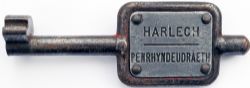 GWR Single Line steel Key Token HARLECH - PENRHYNDEUDRAETH. Ex Cambrian Railway section between