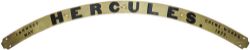 L&NWR Nameplate `HERCULES`. Curved brass measuring 49" in length, wax filled engraving with `L&NWR