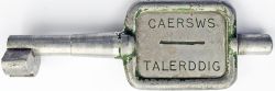 Single Line alloy Key Token CAERSWS - TALERDDIG. Ex Cambrian Railway section between Machynlleth and