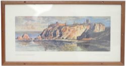 Carriage Print `Dunnotar Castle, Kincardineshire` by James McIntosh Patrick R.S.W. From the LNER
