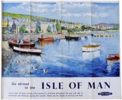 British Railways(LM) Poster "Go Abroad To The Isle Of Man", by Peter Collins, Q/R size. Depicts a