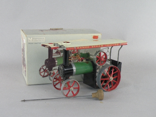 A Mamod Steam Traction Engine TE1A, the model with some scratching to the top canopy, complete