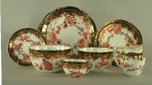 A Royal Crown Derby 'Japan' pattern teaservice, dating from 1906-1911, the service decorated in