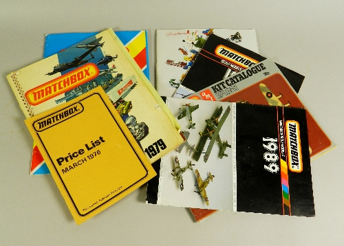 A large quantity of Matchbox trade catalogues, kit catalogues internal presentation documents