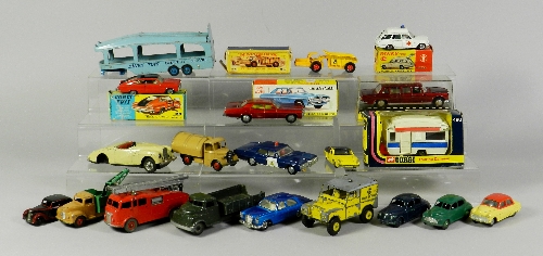 A group of boxed and unboxed diecast models some suitable for spares and restorations, items include