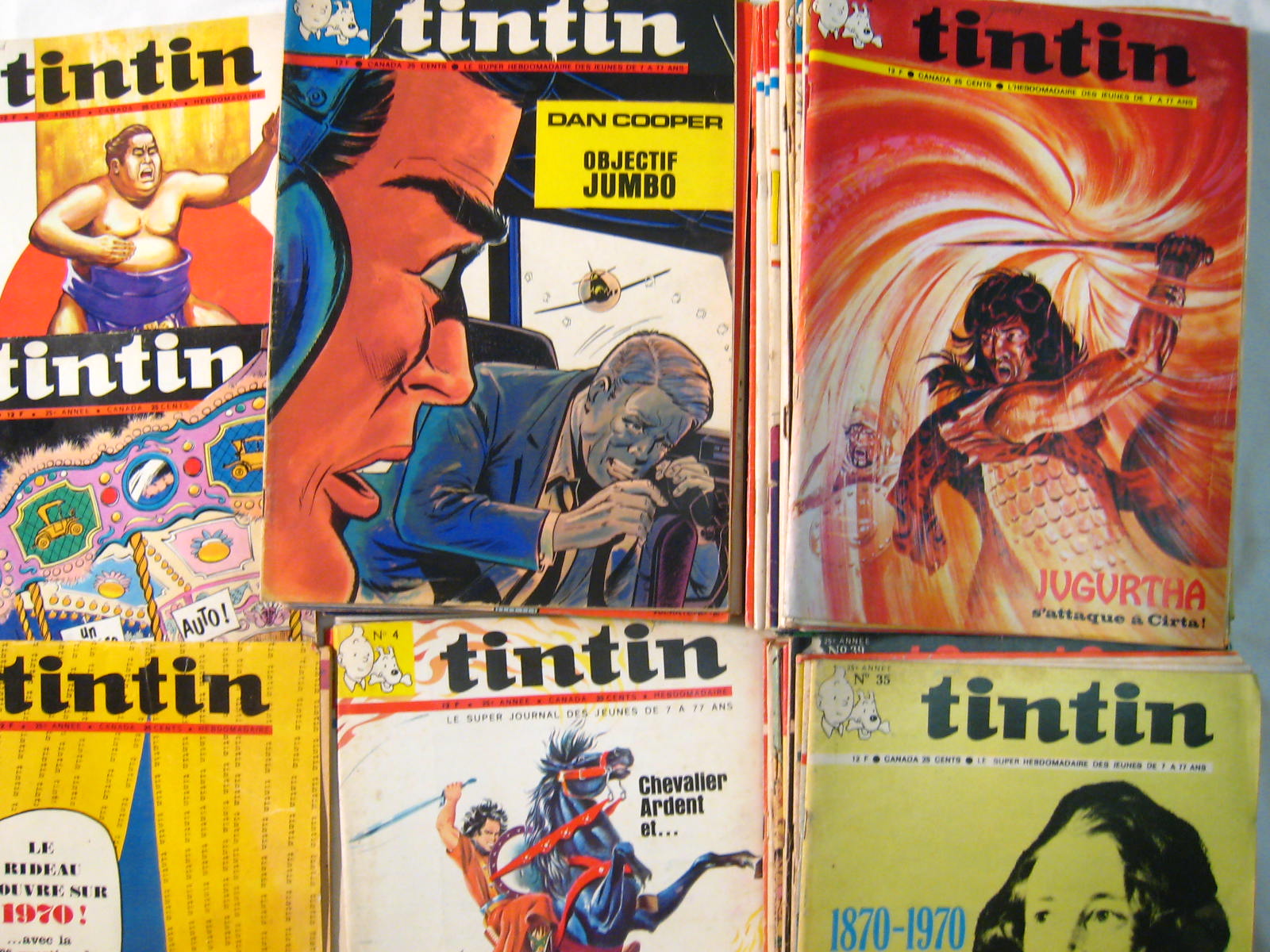 A quantity of TINTIN comics, issues 1-52 inclusive, 1970.