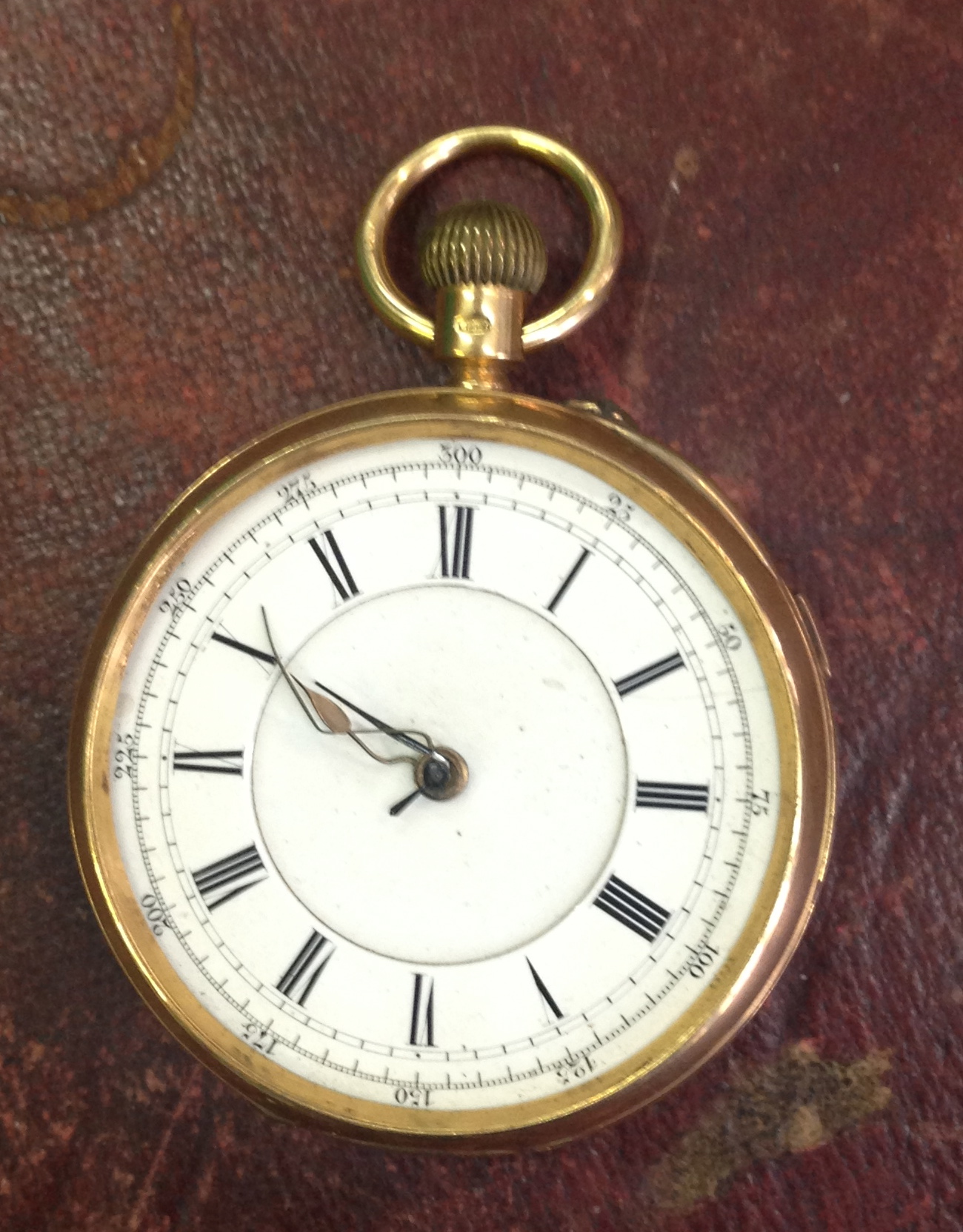 Eighteen carat gold pocket watch.