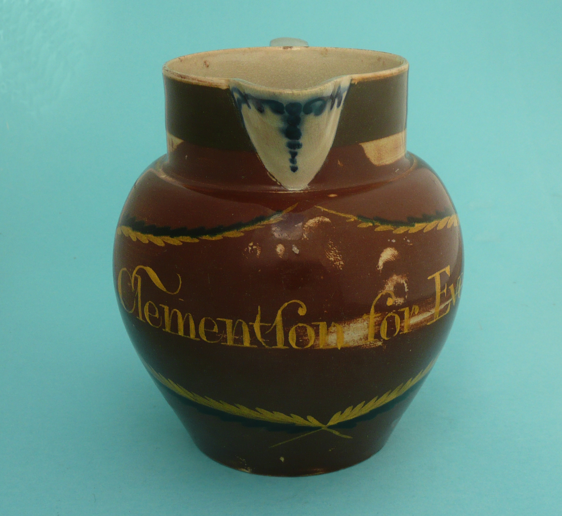 commemorative / commemorateA hitherto unrecorded pearlware oviform jug, probably of anti-Burdett