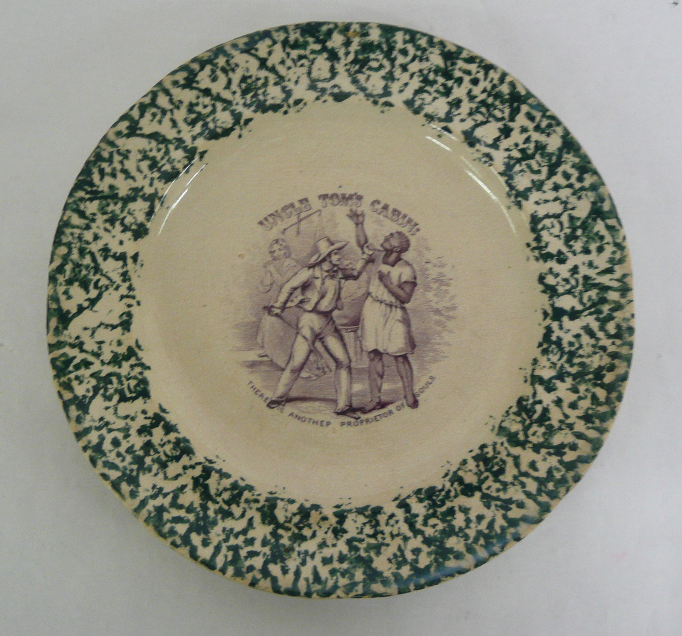 commemorate / commemorative  Anti-Slavery and Uncle Tom’s Cabin:  a pottery plate the border