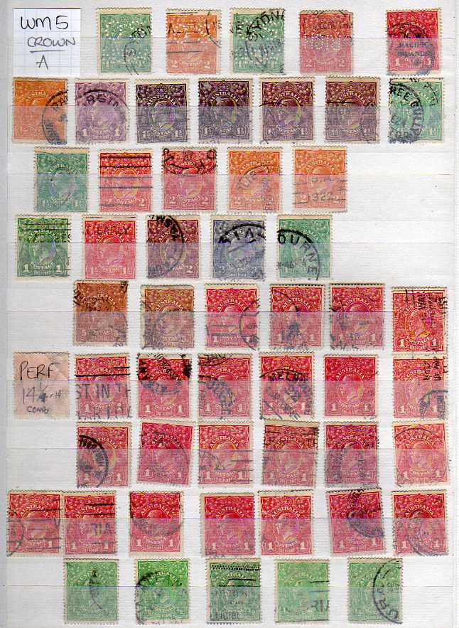 AUSTRALIA: STOCKBOOK 1913-60`S MAINLY USED COLLECTION, SOME ROOS AND HEADS, LATER TO £2 (FEW 100`S)