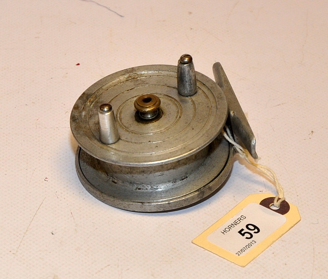 CANUTE 3 INCH CENTRE PIN REEL TURNED ALUMINIUM WITH RATCHET CHECK