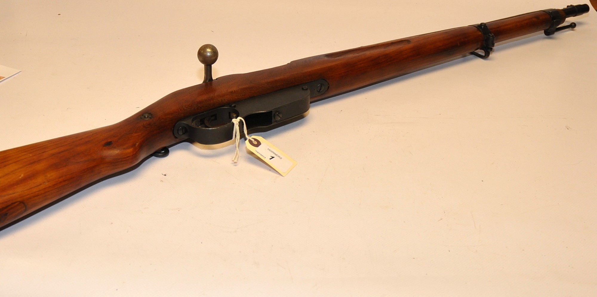 A DEACTIVATED EUROPEAN 303 RIFLE, MOVING PARTS. THE BARREL STAMPED M95 STEYR 7103 ALONG WITH 7103