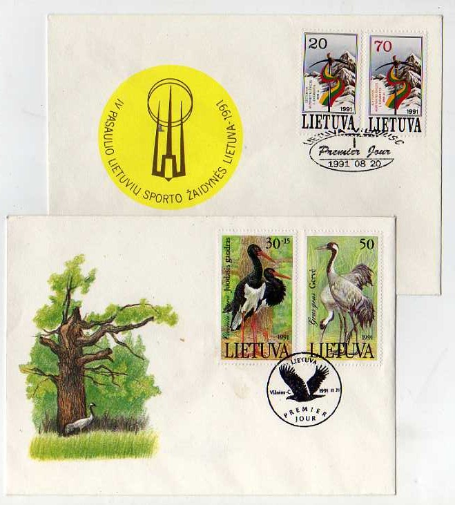 BOX OF VARIOUS IN SIXTEEN ALBUMS, GERMAN FDC`S AND COVERS, FRANCE, LITHUANIA FDC ETC. (100`S)