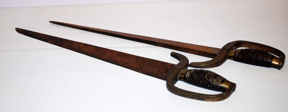 PAIR CHINESE SWORDS, 56CM INCLUDING HANDLES