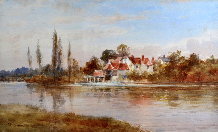 Edward Arden (Edward Tucker, Junior, c. 1847-1910)The River Thames at Iffley Millwatercolour with