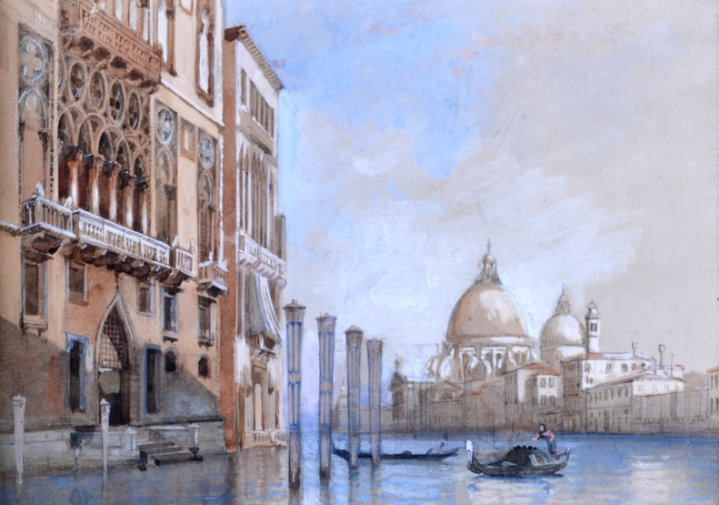 English school, 19th centuryThe Grand Canal, Venicepencil and watercolour heightened with