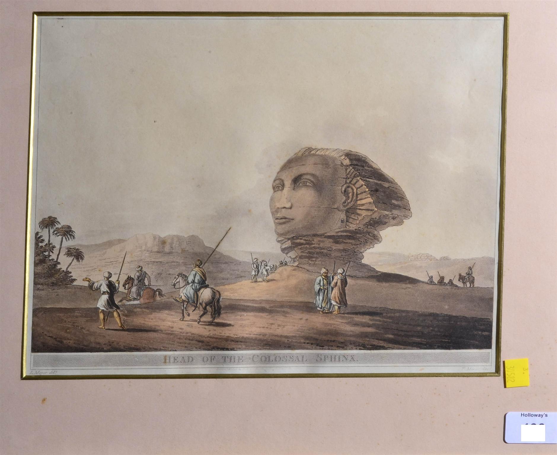 Thomas Milton (1743-1827), after Luigi Mayer (1755-1803)`Head of the Colossal Sphinx`; and`The