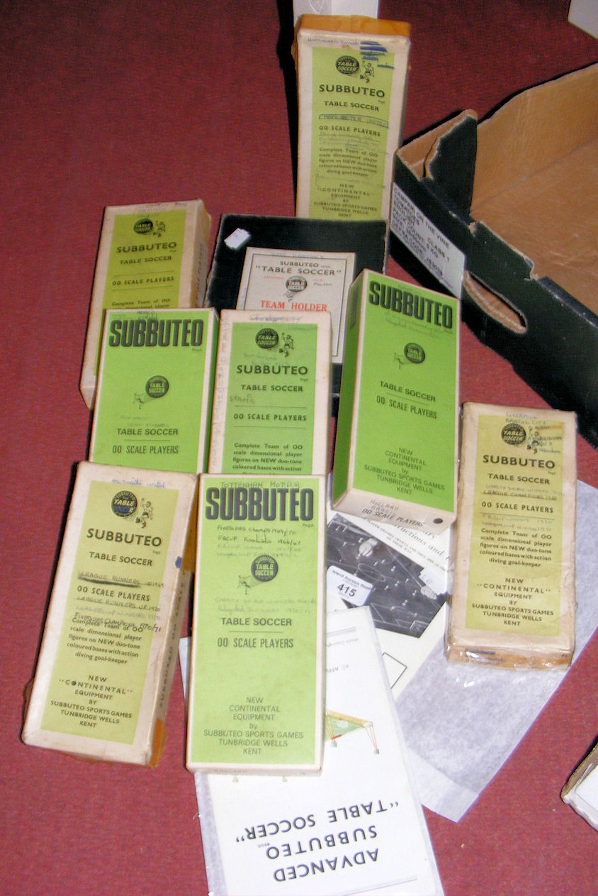 A quantity of early Subbuteo football games and leaflets