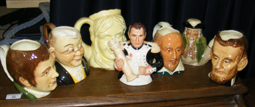 Sylvac character jugs and other