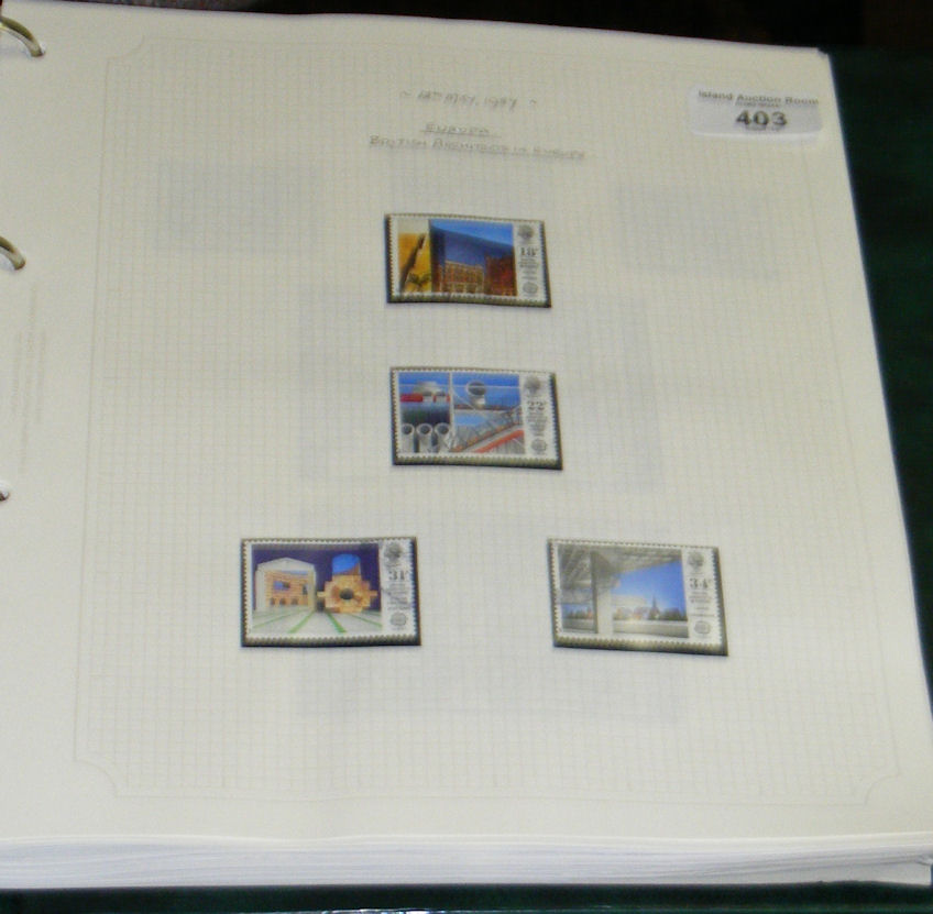 Three Avon stamp albums containing GB stamps and covers 1986 - 1990