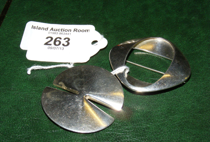 Two Georg Jensen silver brooches