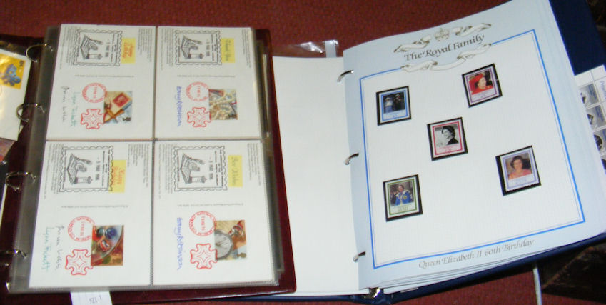 A royalty collection in two albums - many stamps plus First Day and other covers