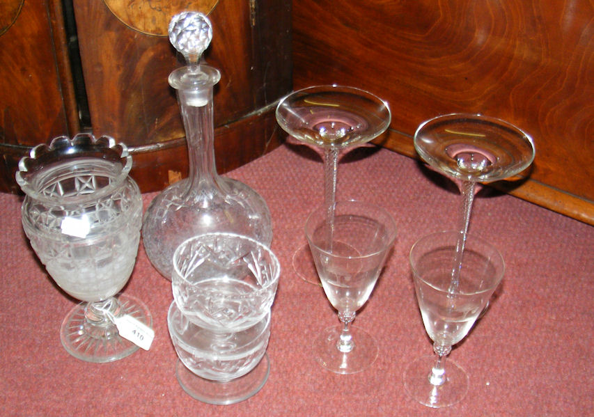 Various collectable glassware, including decanters, vases etc.