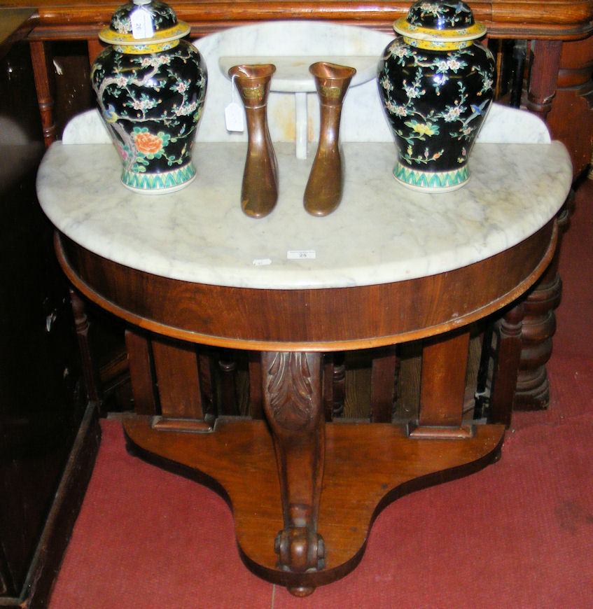 A Victorian marble top washstand