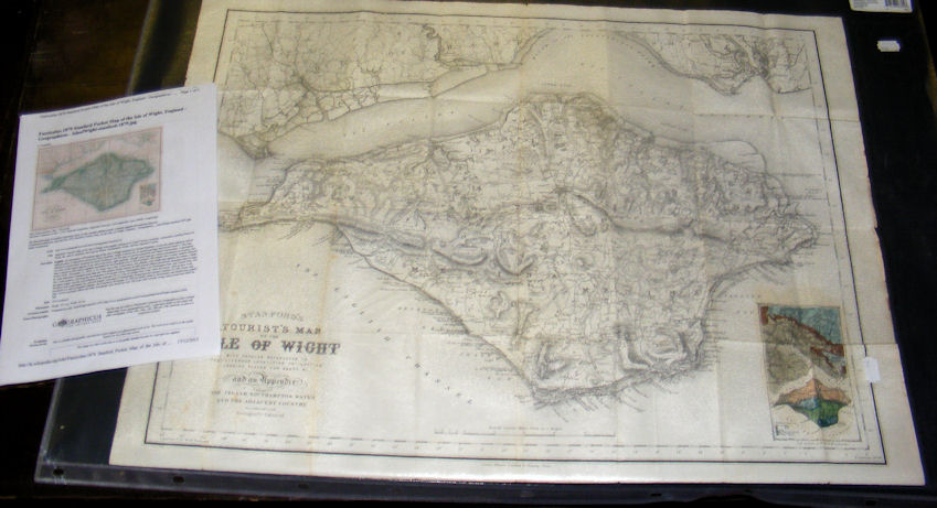 A Stanford Pocket Map of the Isle of Wight