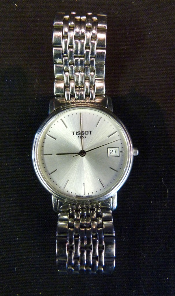 A Tissot Stainless Steel Gentleman`s Wristwatch, with contemporary strap