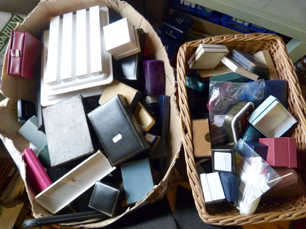 A Large Collection of Jewellery Boxes, to include ring boxes and others