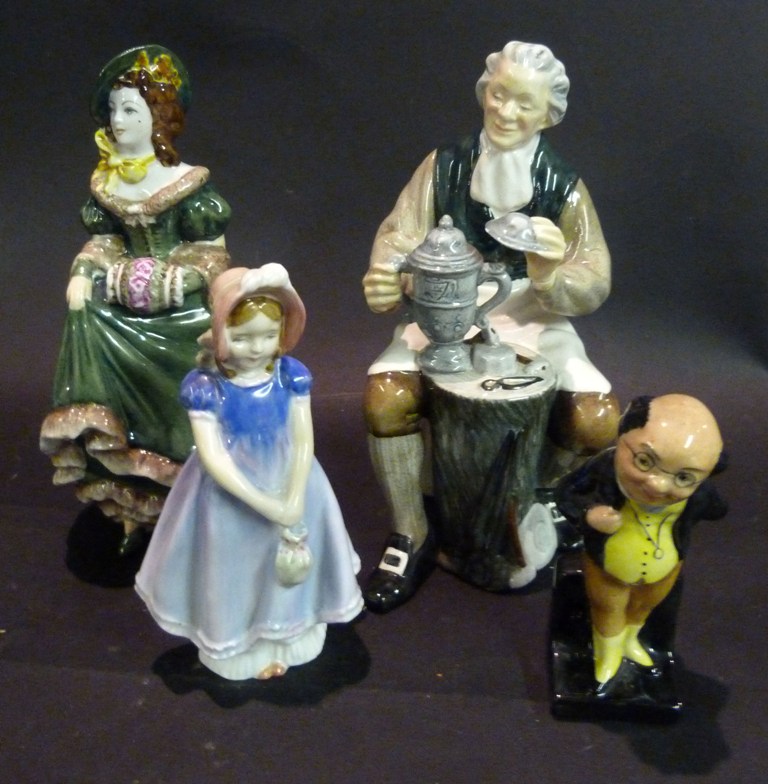 A Royal Doulton Figure, `The Tinsmith` HN 2146, together with another Doulton figurine `Ivy` HN 1768