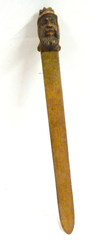 An Ivory Page Turner, with carved handle, together with an early 20th Century page turner, with