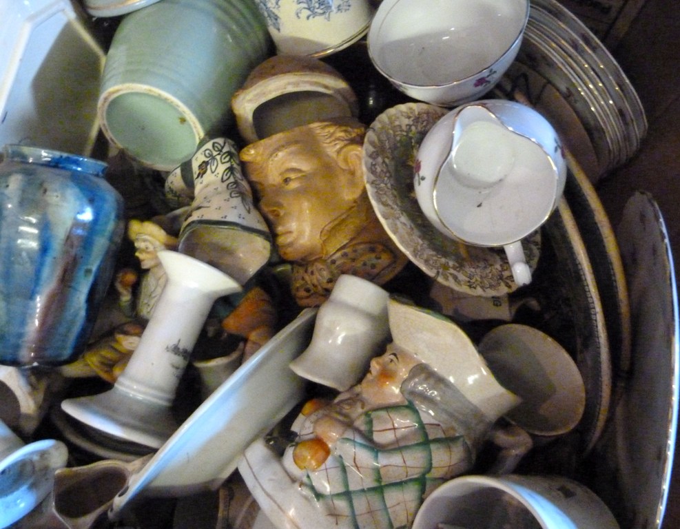 A Large Collection of Ceramics, to include commemorative wares, character jugs and other items