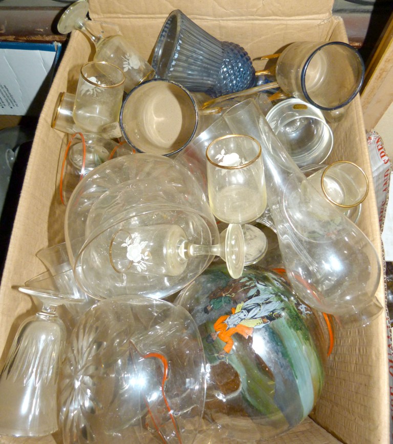 A Collection of Glassware, to include drinking glasses, bowls and other items