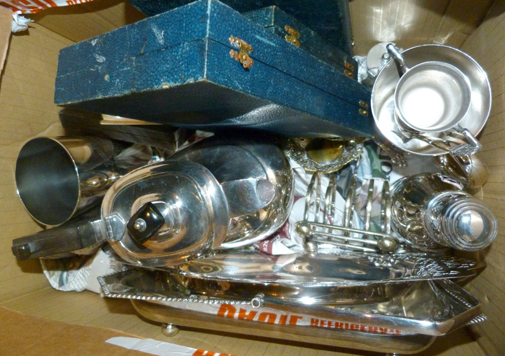 A Collection of Silver Plated Items, to include coffee pot, an entree dish and other items