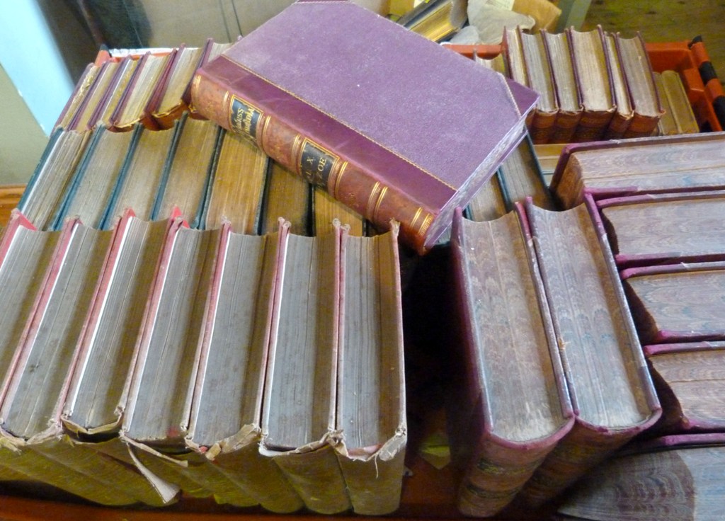 Eight Volumes Chambers Encyclopaedia Leather Bound, together with a collection of other books