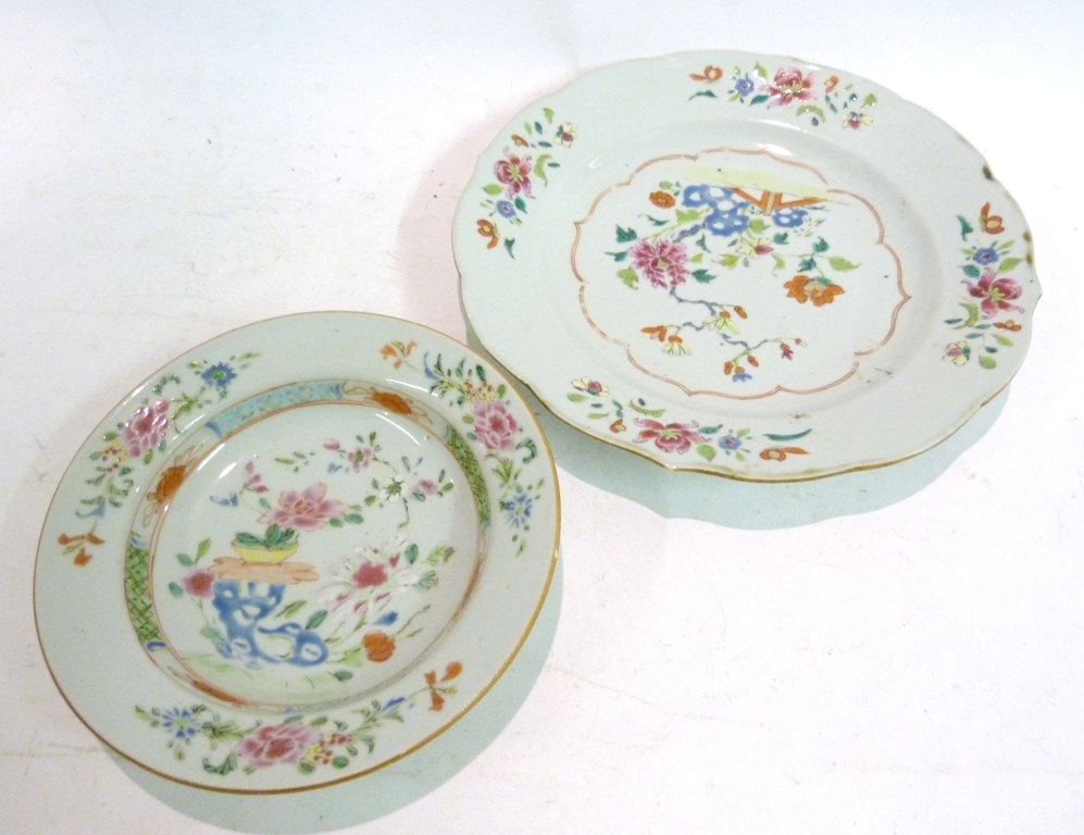 A 19th Century Canton Plate, together with another similar Canton dish