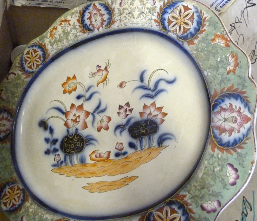 A Collection of Ceramics, to include a large meat platter and other items