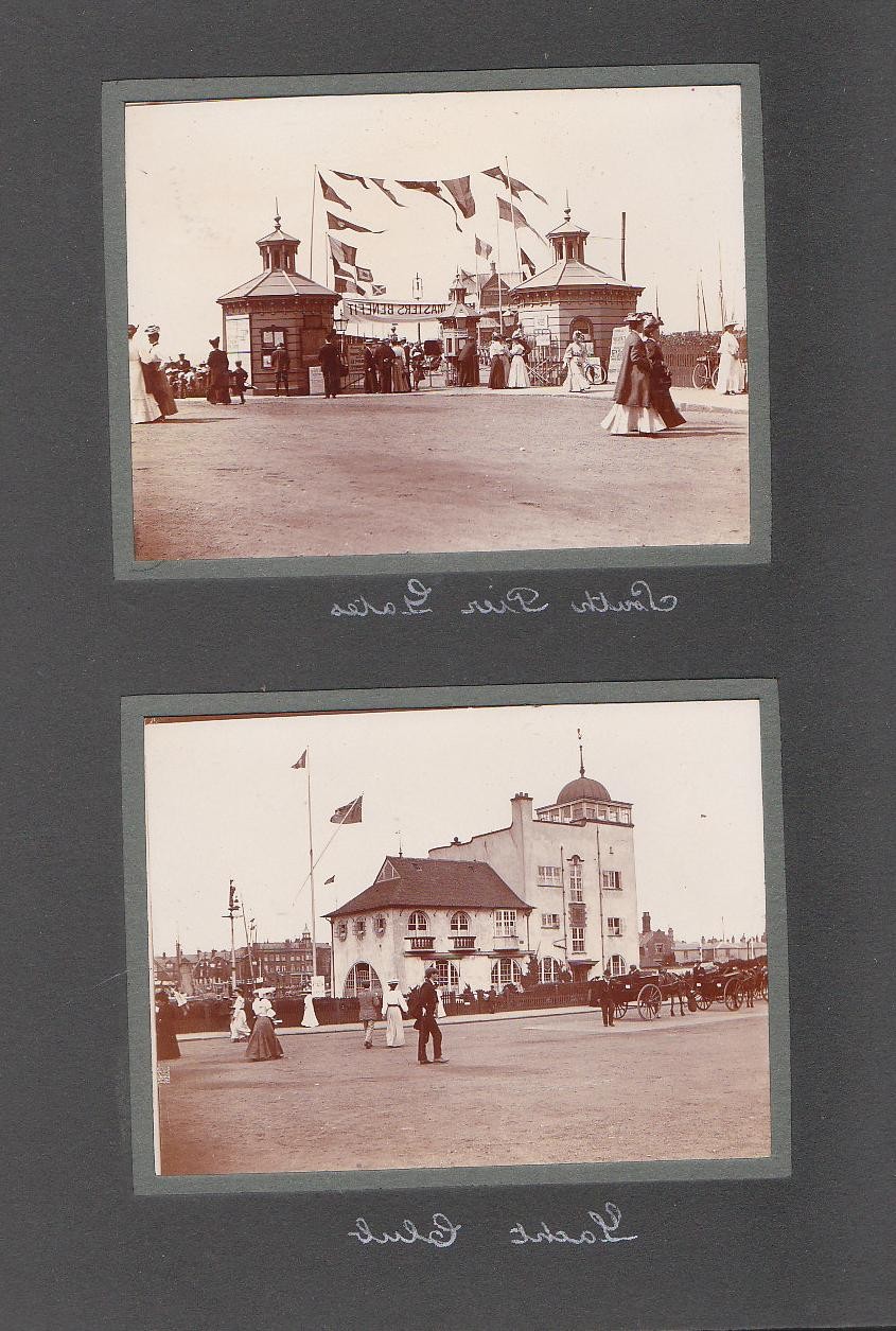 Lowestoft 1906 - Photographs in an album, superb quality images, Piers Naval Shipping, Golf Clubs,