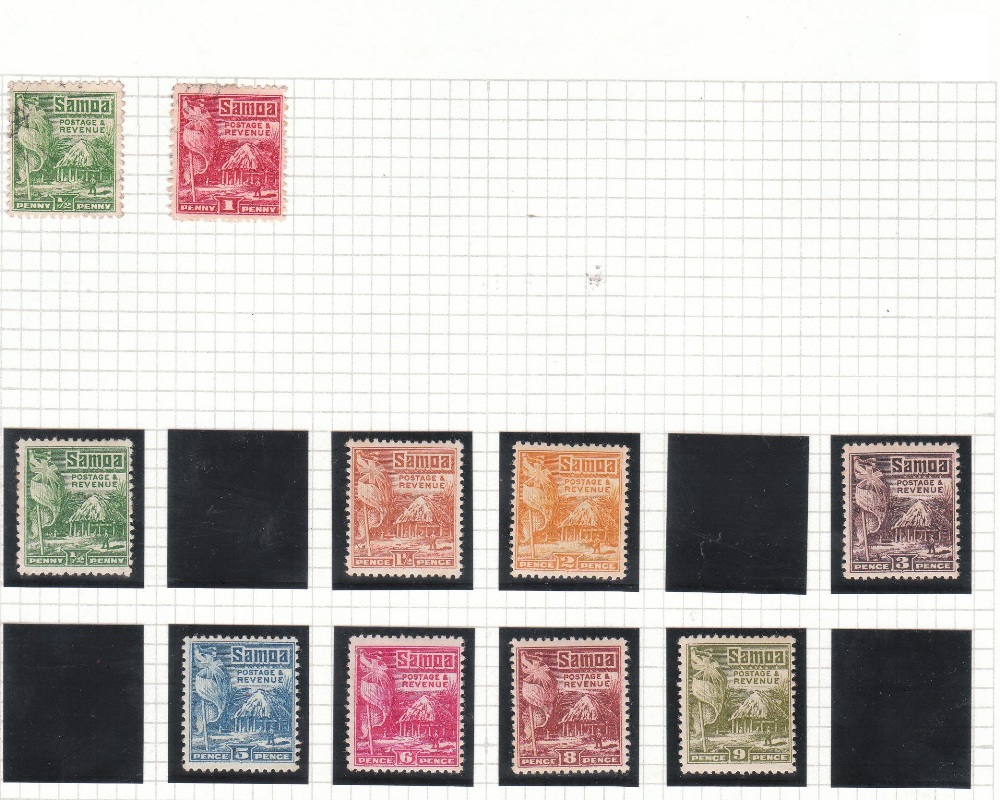 Samoa 1921 fresh m//mint range of ten values to 9d.