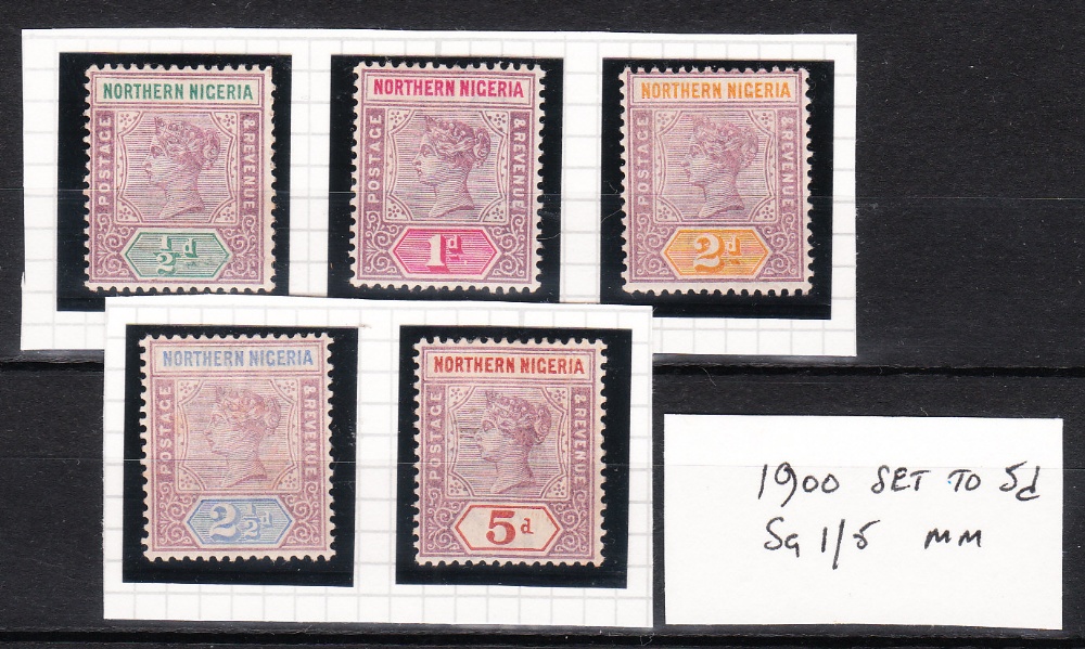 Northern Nigeria 1900 Set to 5d, SG1/5, m/mint.