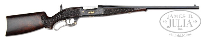 *EXTRAORDINARILY RARE SPECIAL ORDER ENGRAVED & GOLD INLAID SAVAGE MODEL 1899 LEVER ACTION RIFLE WITH